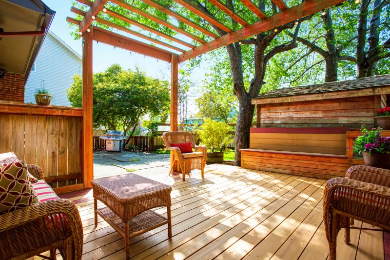 Wooden Deck with Pergola